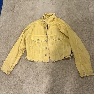 Boyish By Her Yellow Denim Jacket Size XS